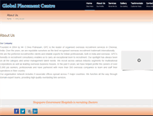 Tablet Screenshot of globalplacementcentre.com
